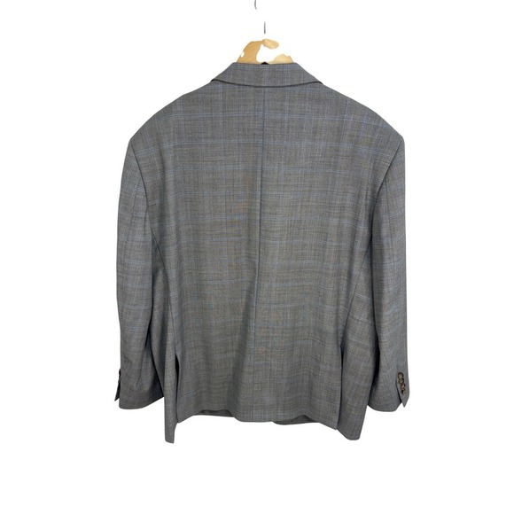 Ralph Lauren Men's Gray Plaid 98% Wool Blazer Suit Jacket Size M - Picture 2 of 8